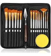 18Pack Oil Paint Brushes Sets Professional Artist Acrylic Brush Kits for Canvas Painting Ceramic,...