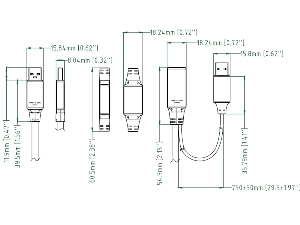 USB 3.2 10G AM-AF Cable