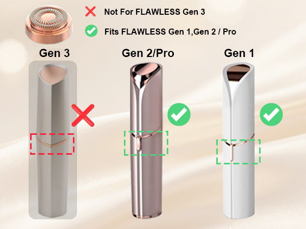 flawless replacement heads gen 2