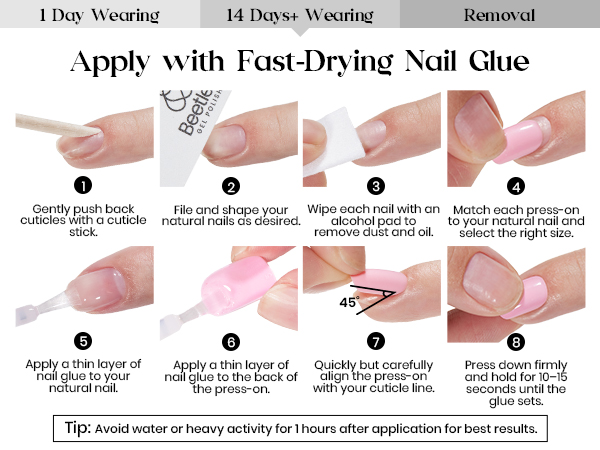Beetles Press On Nails Kit