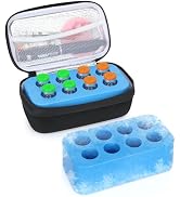 Leng Ke Insulin Vial Cooler Travel Case with 8-Slot Ice Brick, Insulin Cooler Travel Case for Dia...