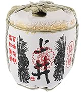 Kichvoe Japanese Sake Barrel Sake Barrel Biraki Set Japanese Sake Bottle Japanese Saki Bucket Sak...