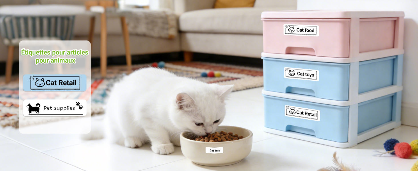 Label Maker Machine with Tape, Portable Bluetooth Label Printer for Home Office Organization