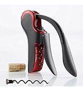 KEISSCO Wine Opener Compact Vertical Corkscrew Wine Bottle Opener with Built-in Foil Cutter