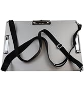 Three Clip Metal Clipboard with 2 Dedicated Shoulder Strap,11x17 Artist Clipboard Aluminum,Large ...