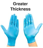 Our nitrile gloves are thick and durable