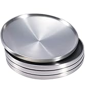 Sumerflos 304 Stainless Steel Dessert Appetizer Plates, 6.7