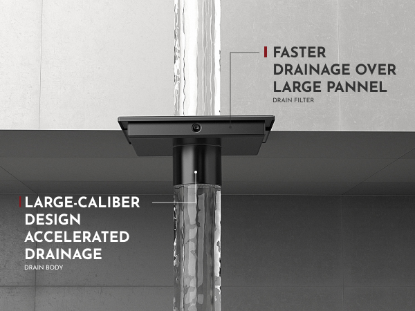 black square shower drain