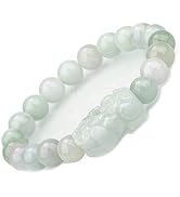 Fengshui Wealth Prosperity White Real Jade Bracelet For Women Men 10mm Bead with Pi Xiu/Pi Yao At...