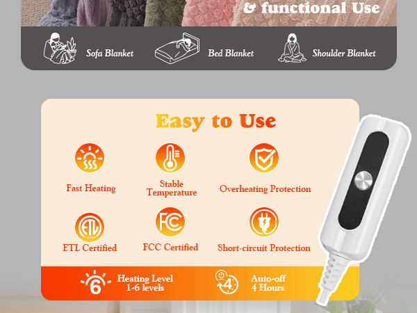 tufted heated blanket