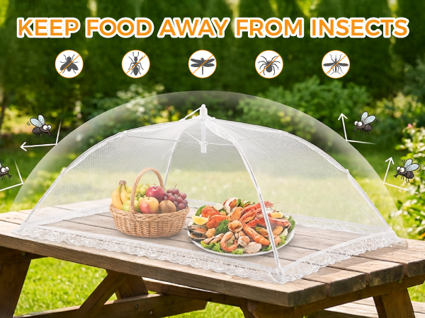 fly covers for outdoor food