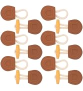 MAGICLULU 6 Pairs Vintage Leather Horn Coat Buttons Leather Sew-On Toggles Closure Button Wooden ...