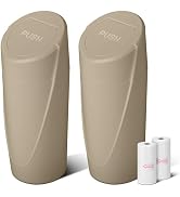 Car Trash Can Bin with Lid - 2 Packs Car Garbage Can Cup Holder - Beige Mini Leakproof Vehicle Tr...