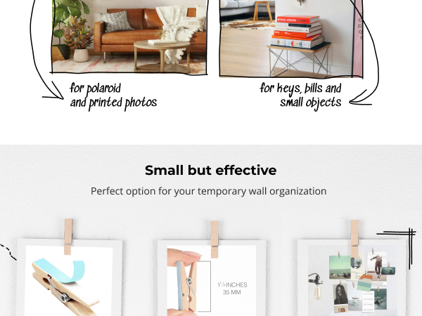 photo clips holder wall art picture planner notes home organising