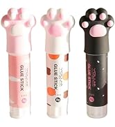 Solid Glues, Kawaii Cartoon Solid Glue Stick, Cat Claw Cute Glue Stick, Strong Adhesives for Stud...