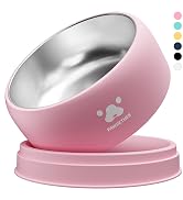 pink dog bowl