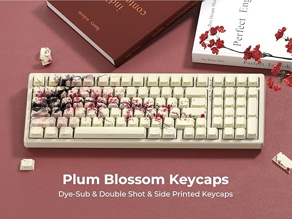 red blossoms keycaps