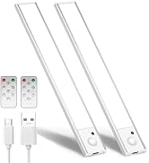 Rvhouse 2 Pack RV Lights Exterior Motion Sensor RV Step Light, USB Rechargeable Camping Lights Ad...