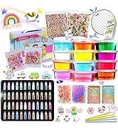 ESSENSON Slime Kit - Slime Supplies Slime Making Kit for Girls Boys, Kids Art Craft, Crystal Clea...