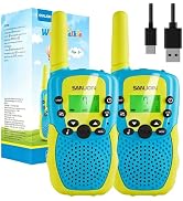 SANJOIN Rechargeable Walkie Talkies for Kids,Outdoor Toys for 3-12 Years Old Boys Girls for Outsi...