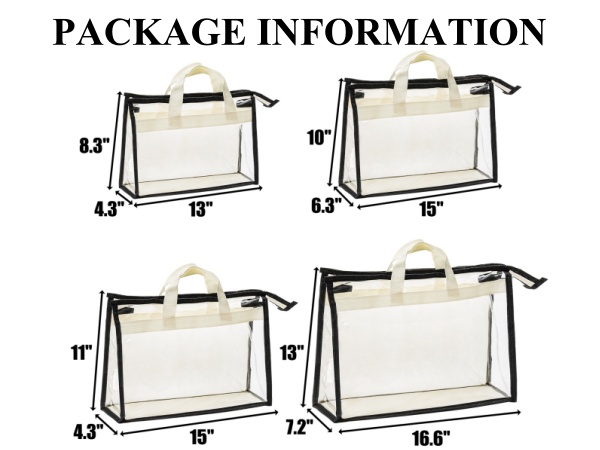 Clear Handbag Storage Organizer