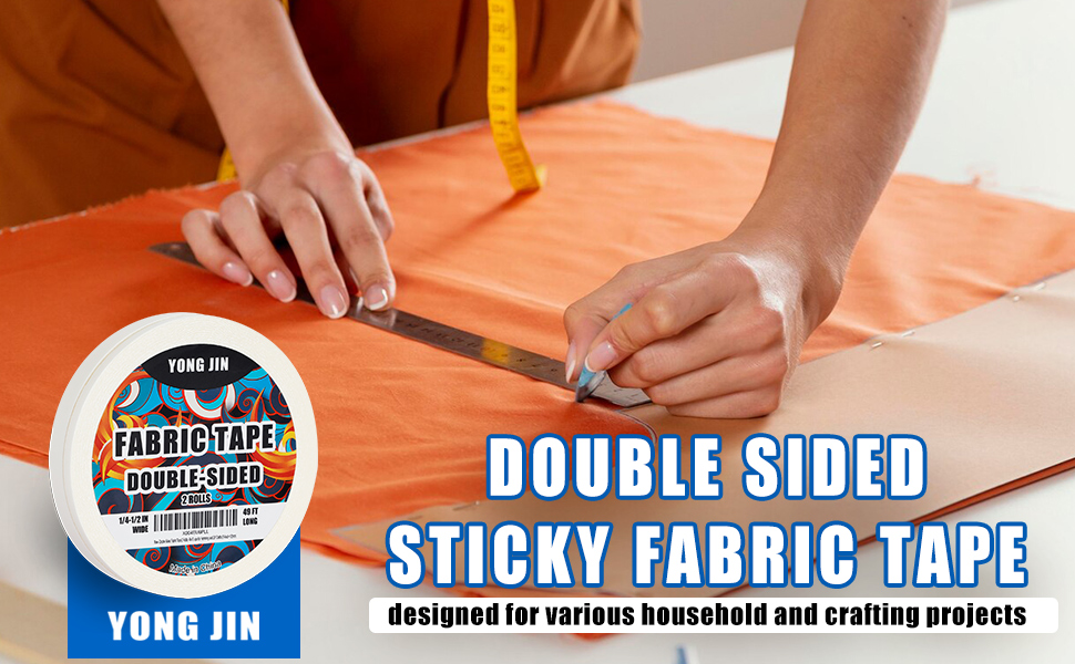 double sided sticky fabric tape designed for various household and crafting projects