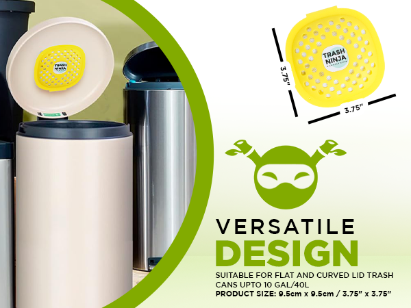 Versatile Design Suitable for Flat and Curved Lid Trash Cans