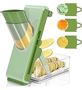 Eletronova Safe Mandoline Slicer for Kitchen, Vegetable Slicer, All in 1 Julienne Slicer for Potato