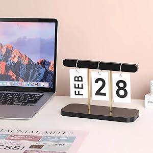 Perpetual Daily Flip Calendar for Desk