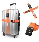 Travel Inspira Luggage Straps with TSA Lock, TSA Approved Suitcase Belt, Heavy Duty Adjustable Cr...