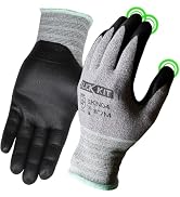 SLICK KIT Work Gloves MicroFoam Nitrile Coated, for Men and Women, Touchscreen Gardening Gloves, ...