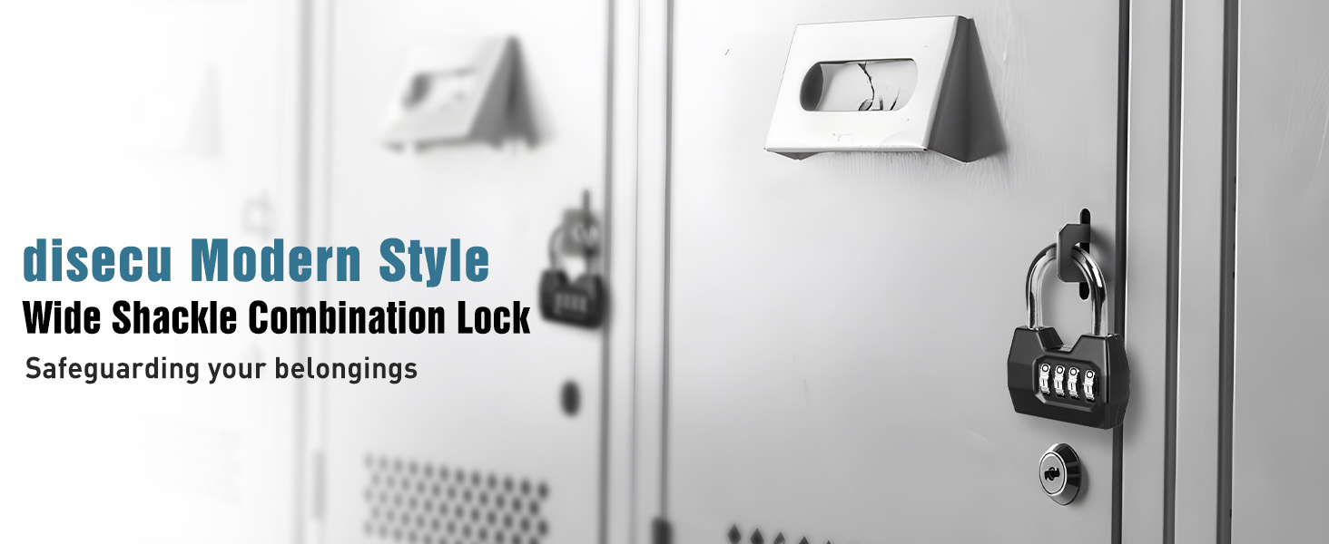Modern Style Wide Shackle Combination Lock