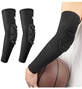 YEEKORO Elbow Pads for Men & Women, 1 Pair Arm Compression Sleeve with Thickened Pads, Elbow Prot...
