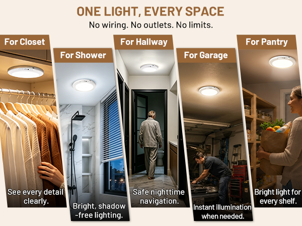 rechargeable battery powered ceiling lights