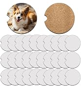 Sublimation Car Coaster Blanks Bulk with Cork Back MDF Sublimation Coasters Blank Cork Back for C...