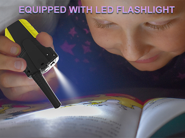EQUIPPED WITH LED FLASHLIGHT
