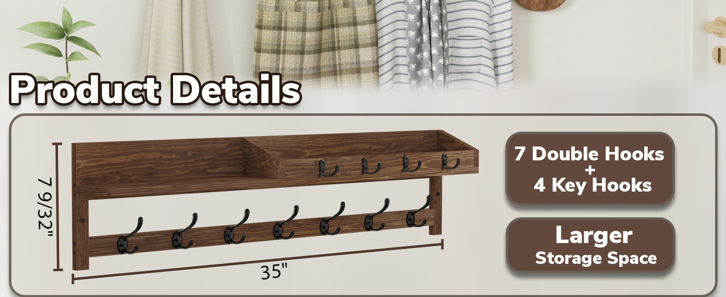 coat hooks wall mount