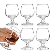 ZOOFOX Set of 6 Small Brandy Snifters, 5 oz Shot Glasses, Cute Brandy Cognac Glasses for Scotch, ...