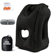 JefDiee Inflatable Travel Pillow, Airplane Neck Pillow Comfortably Supports Head and Chin for Air...