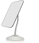 YEAKE Adjustable Flexible Gooseneck Makeup Mirror,360°Rotation Folding Portable Desk Vanity Mirro...