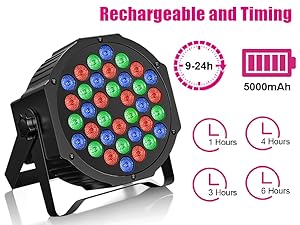 rechargeable par stage light