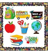 BeYumi 62Pcs Back to School Classroom Decorations Set Colorful First Day of School Cutouts with B...
