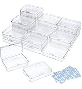 DUOFIRE Small Containers with Lids 24 Packs Plastic Box Clear Small Storage Containers Bead Organ...