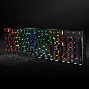 Redragon K556 104-key keyboard anti-ghosting for esports ensures accurate input