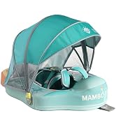 Mambobaby Float Non-Inflatable Baby Float with Canopy, Five-Point Safety System, 3D Canopy(Detach...