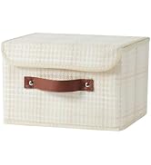VinneGenzz Storage Boxes with Lid 3D Textured Fabric Storage Bins Organizer Containers Decorative...