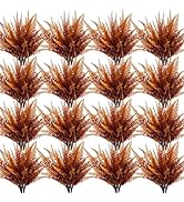 TURNMEON 20 Bundles Artificial Fall Flowers for Outdoors Fall Decorations | Fall Faux Boston Fern...