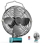 Ecarke 8 Inch Cordless Jobsite Fan Compatible with Makita 18V (Tool Only) 2-Speed Powerful Coolin...