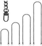 RAPUDA Purse Chain Strap, 4 Pieces Different Sizes Bag Chain Strap, Metal Chain Straps for DIY Pu...