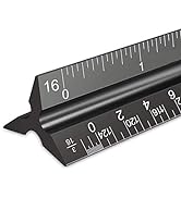 Architectural Scale Ruler, 12" Aluminum Architect Scale, Triangular Scale, Scale Ruler, Triangle ...